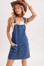 Load image into Gallery viewer, Posie Denim Overalls Dress