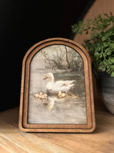 Load image into Gallery viewer, Arched Vintage Pond Ducks Art