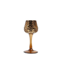 Load image into Gallery viewer, Bronze Pinecone Textured Glass T-light Holder