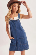 Load image into Gallery viewer, Posie Denim Overalls Dress