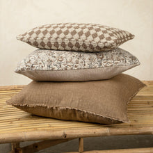 Load image into Gallery viewer, Brown Check Weave Pillow