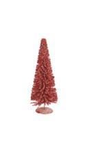 Load image into Gallery viewer, Red Snowy Bottle Brush Tree Round