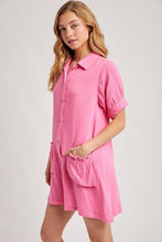 Load image into Gallery viewer, Pink Mia Ruffled Pocket Mini Dress