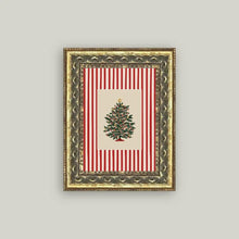 Load image into Gallery viewer, Peppermint Stripe Tree Framed Art