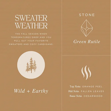 Load image into Gallery viewer, Sweater Weather | Fallen Leaves + Amber + Cedar