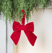 Load image into Gallery viewer, Crimson Velvet Bow Ornament