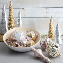 Load image into Gallery viewer, Pink &amp; Gold Bows Embossed Ornament