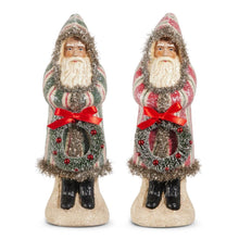 Load image into Gallery viewer, Yuletide Stripe Nostalgic Santa Figurine