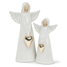 Load image into Gallery viewer, Standing Angel Holding Gold Heart
