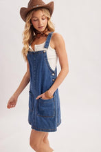 Load image into Gallery viewer, Posie Denim Overalls Dress