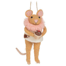 Load image into Gallery viewer, Mouse with Cupcake Ornament