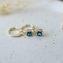 Load image into Gallery viewer, Sky Blue Prism Hoops