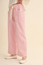 Load image into Gallery viewer, Pink Stripe Daisy Drawstring Pants