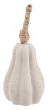 Load image into Gallery viewer, Cream Ceramic Pumpkin with Jute Stem