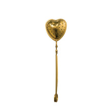 Load image into Gallery viewer, Gold Heart Loose Tea Strainer