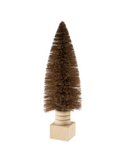 Load image into Gallery viewer, Brown Sisal Bottle Brush Tree on Base