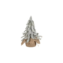 Load image into Gallery viewer, Snowy Fir Tree with Burlap Base