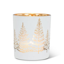 Load image into Gallery viewer, White/Gold Tree Tealight