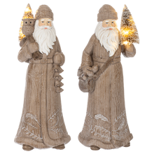Load image into Gallery viewer, LED Woodland Santa Figurines