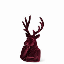 Load image into Gallery viewer, Burgundy Arm Up Stag Bust Figurine