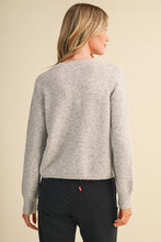 Load image into Gallery viewer, Heather Grey Sweater Cardigan