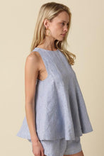 Load image into Gallery viewer, Kenzy Linen Sleeveless Peplum Top