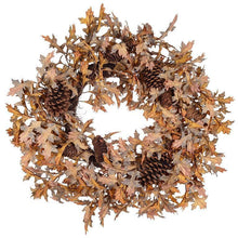 Load image into Gallery viewer, Oak Leaf &amp; Pinecone Wreath