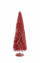 Load image into Gallery viewer, Red Snowy Bottle Brush Tree Round