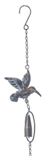 Load image into Gallery viewer, Bronze Patina Hummingbird Rainchaim