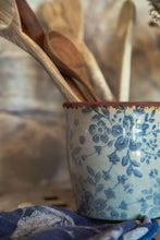 Load image into Gallery viewer, Small Blue Floral Pattern Pot