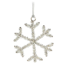 Load image into Gallery viewer, Silver Beaded Ornaments
