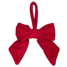 Load image into Gallery viewer, Crimson Velvet Bow Ornament