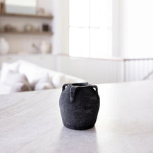 Load image into Gallery viewer, Noir Black Wash Vase with Handles