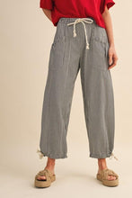 Load image into Gallery viewer, Black Stripe Parachute Pants