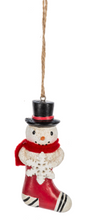Load image into Gallery viewer, Vintage Snowman Stocking Ornaments