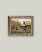 Load image into Gallery viewer, Rabbits on a Log Framed Art