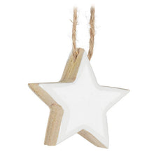 Load image into Gallery viewer, White Thick Star Ornament
