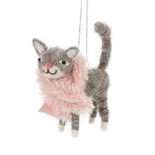 Load image into Gallery viewer, Standing Cat with Scarf Ornament