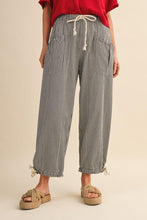 Load image into Gallery viewer, Black Stripe Parachute Pants