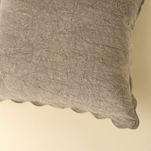Load image into Gallery viewer, Silver Grey Scalloped Edge Pillow
