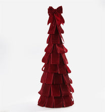 Load image into Gallery viewer, Burgundy Ribbon Bow Tree