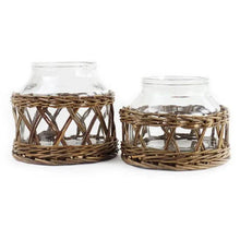 Load image into Gallery viewer, Woven Willow Glass Canister