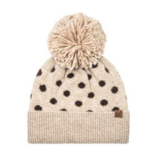 Load image into Gallery viewer, Polka Dot Pom Beanie