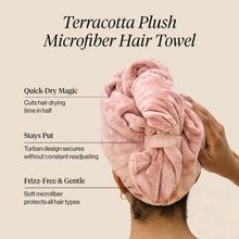 Load image into Gallery viewer, Terracotta Plush Microfiber Hair Towel