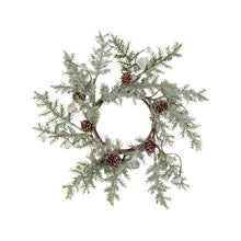Load image into Gallery viewer, Crystal Frosted Pinecone Candle Ring