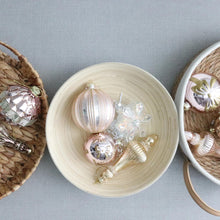 Load image into Gallery viewer, Pink &amp; Gold Bows Embossed Ornament