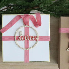 Load image into Gallery viewer, Gold Love Gem Ornament
