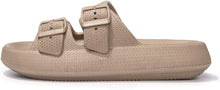 Load image into Gallery viewer, Beige Buckle Slides