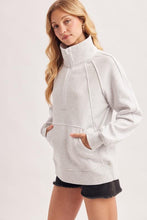 Load image into Gallery viewer, Heather Grey Quarter-Zip Pullover