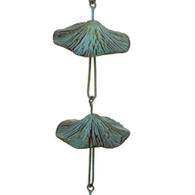 Load image into Gallery viewer, Patina Mushroom Rain Chain